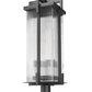 Z-Lite Fortis 5031PHXLR-533PM-BK 3-Light Aluminum Sand Black Frame Clear Ribbed Glass Shade Outdoor Post Mounted Fixture