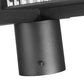 Z-Lite Fortis 5031PHXLR-BK 3-Light Aluminum Sand Black Frame Clear Ribbed Glass Shade Outdoor Post Mount Fixture