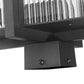 Z-Lite Fortis 5031PHXLS-BK 3-Light Aluminum Sand Black Frame Clear Ribbed Glass Shade Outdoor Post Mount Fixture
