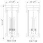 Z-Lite Fortis 5031PHXLS-BK 3-Light Aluminum Sand Black Frame Clear Ribbed Glass Shade Outdoor Post Mount Fixture