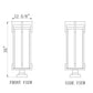 Z-Lite Fortis 5031PHXLS-SQPM-BK 3-Light Aluminum Sand Black Frame Clear Ribbed Glass Shade Outdoor Pier Mounted Fixture