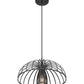 Z-Lite Valencia 16" 1-Light Matte Black Steel Pendant Light