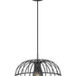 Z-Lite Valencia 16" 1-Light Matte Black Steel Pendant Light