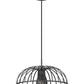 Z-Lite Valencia 16" 1-Light Matte Black Steel Pendant Light