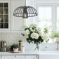 Z-Lite Valencia 16" 1-Light Matte Black Steel Pendant Light