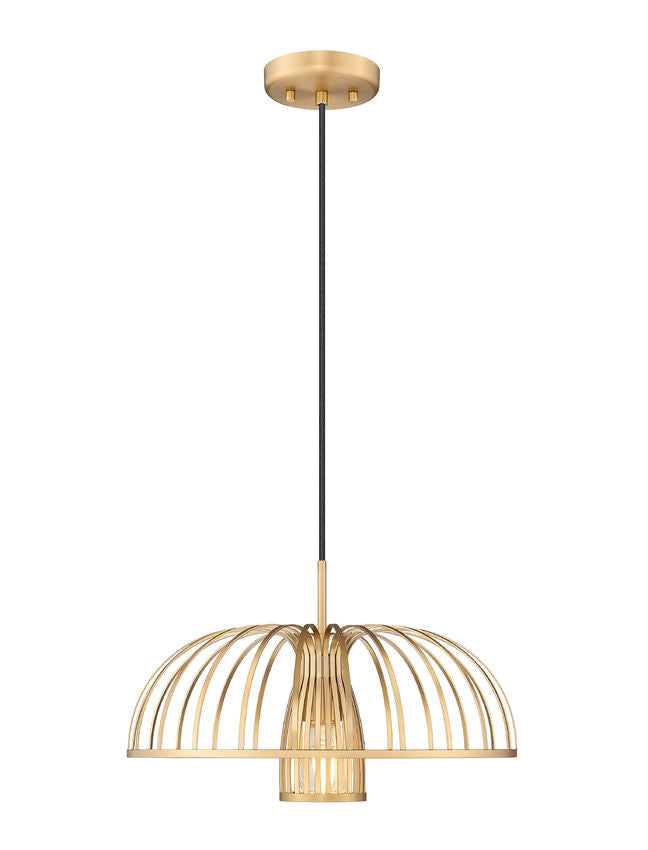 Z-Lite Valencia 16" 1-Light Modern Gold Steel Pendant Light