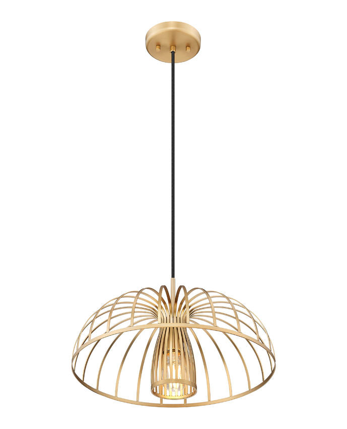 Z-Lite Valencia 16" 1-Light Modern Gold Steel Pendant Light