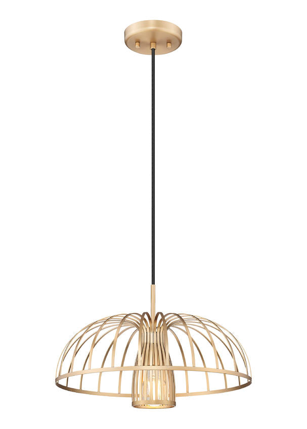 Z-Lite Valencia 16" 1-Light Modern Gold Steel Pendant Light