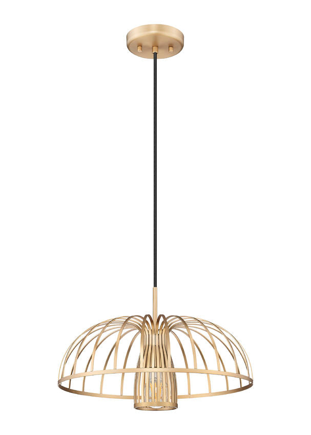 Z-Lite Valencia 16" 1-Light Modern Gold Steel Pendant Light