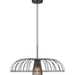 Z-Lite Valencia 24" 1-Light Matte Black Steel Pendant Light