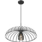 Z-Lite Valencia 24" 1-Light Matte Black Steel Pendant Light