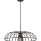 Z-Lite Valencia 24" 1-Light Matte Black Steel Pendant Light