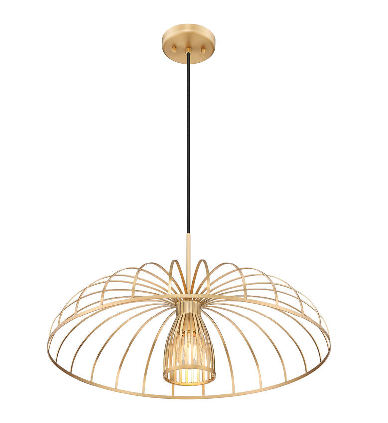 Z-Lite Valencia 24" 1-Light Modern Gold Steel Pendant Light