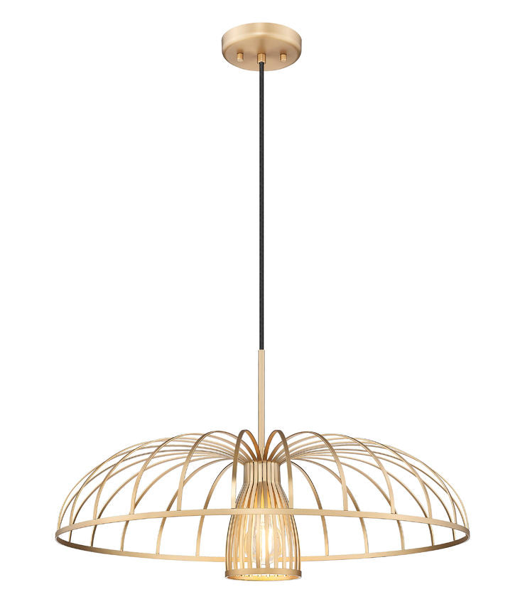 Z-Lite Valencia 24" 1-Light Modern Gold Steel Pendant Light
