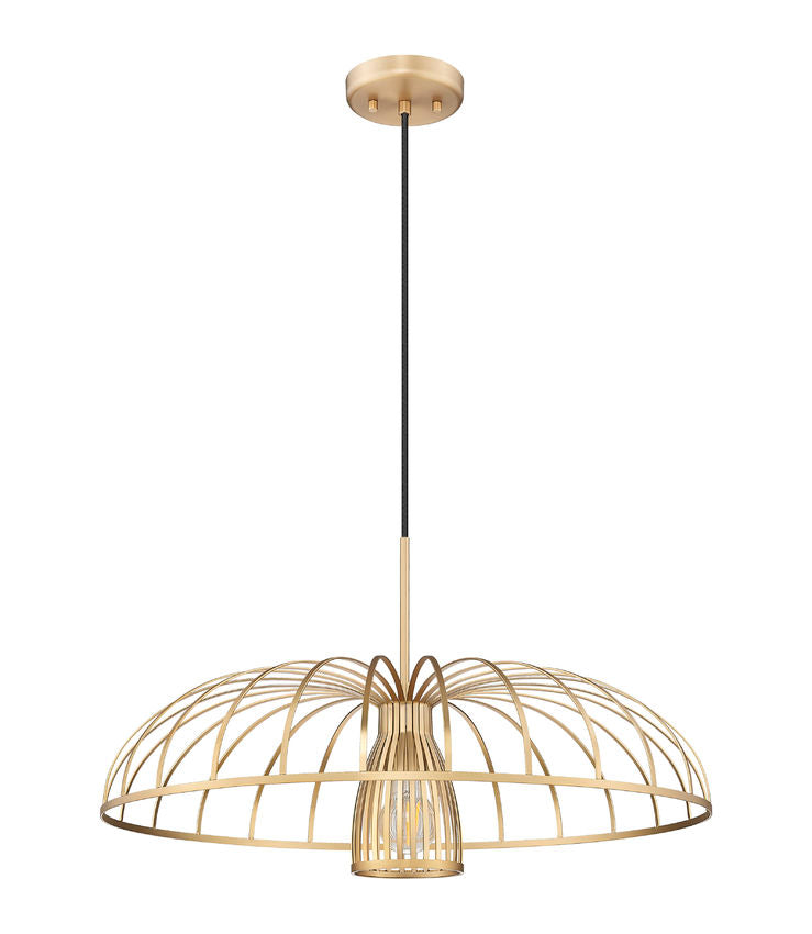 Z-Lite Valencia 24" 1-Light Modern Gold Steel Pendant Light