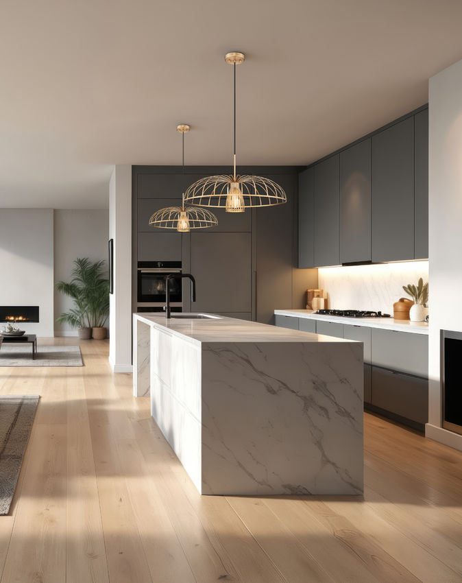 Z-Lite Valencia 24" 1-Light Modern Gold Steel Pendant Light