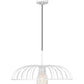 Z-Lite Valencia 24" 1-Light Texture White Steel Pendant Light