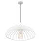 Z-Lite Valencia 24" 1-Light Texture White Steel Pendant Light