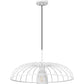 Z-Lite Valencia 24" 1-Light Texture White Steel Pendant Light
