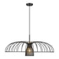 Z-Lite Valencia 35" 1-Light Matte Black Steel Pendant Light