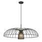 Z-Lite Valencia 35" 1-Light Matte Black Steel Pendant Light