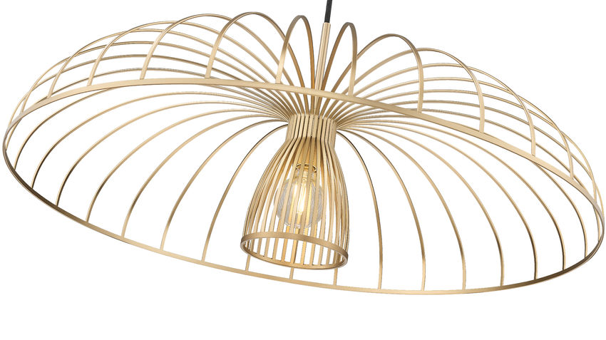 Z-Lite Valencia 35" 1-Light Modern Gold Steel Pendant Light