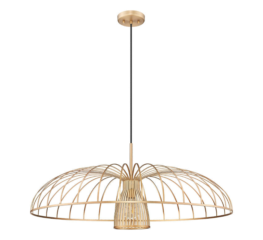 Z-Lite Valencia 35" 1-Light Modern Gold Steel Pendant Light