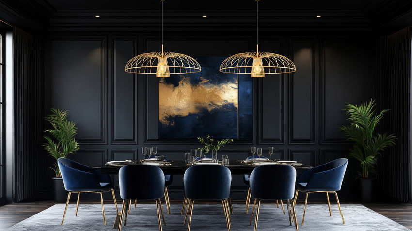 Z-Lite Valencia 35" 1-Light Modern Gold Steel Pendant Light