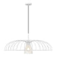 Z-Lite Valencia 35" 1-Light Texture White Steel Pendant Light