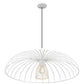 Z-Lite Valencia 35" 1-Light Texture White Steel Pendant Light