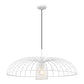 Z-Lite Valencia 35" 1-Light Texture White Steel Pendant Light