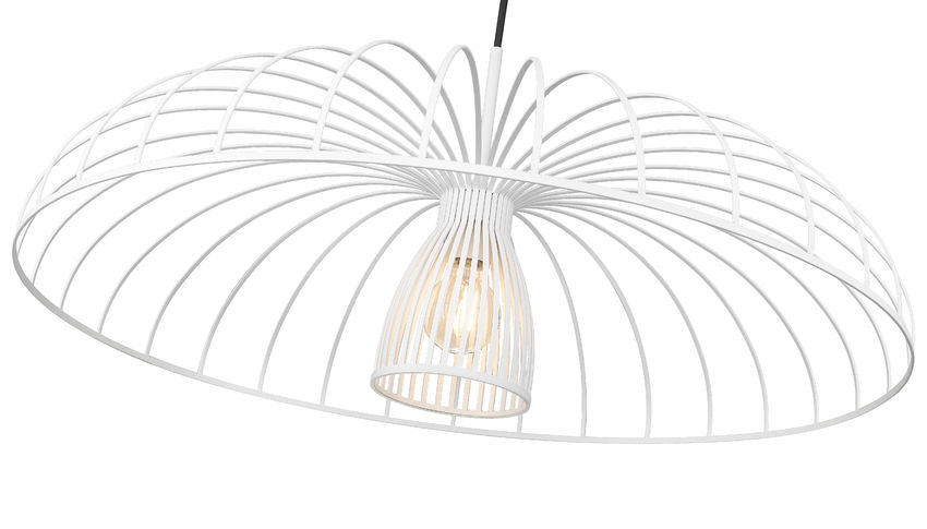 Z-Lite Valencia 35" 1-Light Texture White Steel Pendant Light
