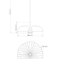 Z-Lite Valencia 35" 1-Light Texture White Steel Pendant Light
