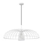Z-Lite Valencia 35" 1-Light Texture White Steel Pendant Light