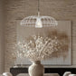 Z-Lite Valencia 35" 1-Light Texture White Steel Pendant Light