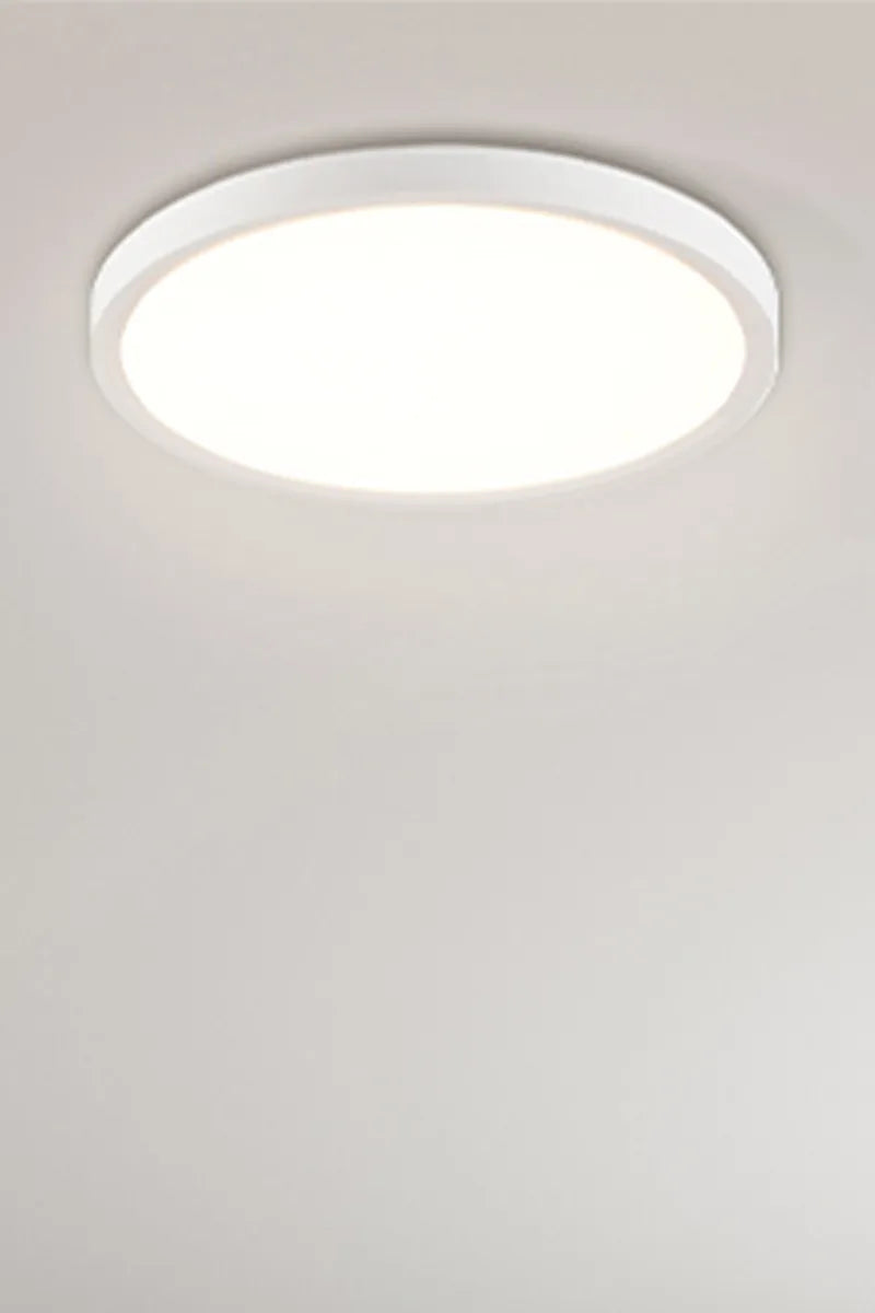 Euri Lighting Residential 15" Dimmable Integrated LED Frosted Plastic Lens and Matte White Bezel Housing Flat  Round Ceiling Light