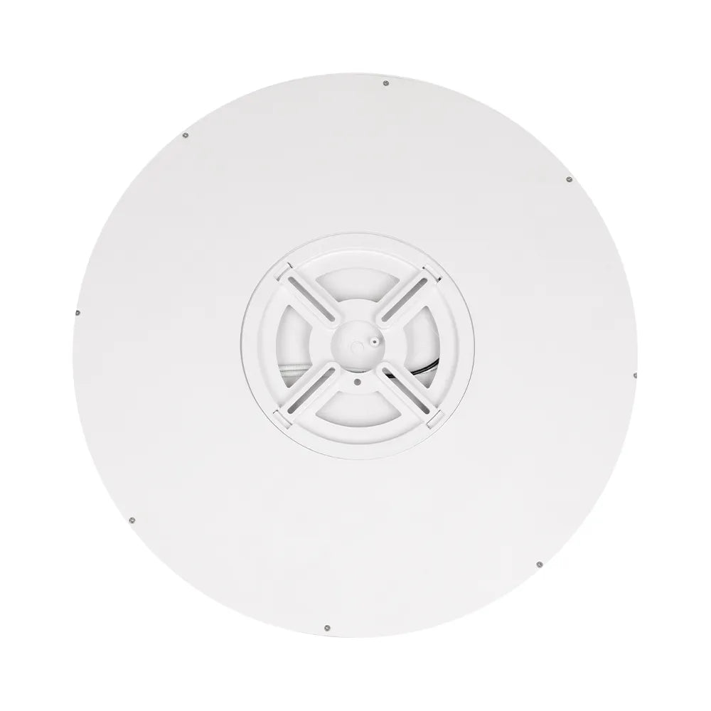 Euri Lighting Residential 15" Dimmable Integrated LED Frosted Plastic Lens and Matte White Bezel Housing Flat  Round Ceiling Light