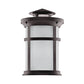 Euri Lighting Residential LED 11.5-Watts 4000K Wet Rated Non-Dimmable Bronze Finish With Frosted Glass Lens Outdoor Wall Lantern