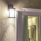 Euri Lighting Residential LED 11.5-Watts 4000K Wet Rated Non-Dimmable Bronze Finish With Frosted Glass Lens Outdoor Wall Lantern