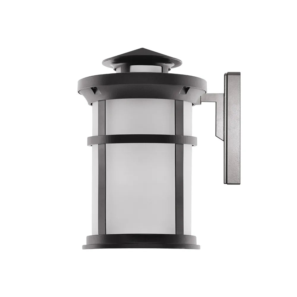 Euri Lighting Residential LED 11.5-Watts 4000K Wet Rated Non-Dimmable Bronze Finish With Frosted Glass Lens Outdoor Wall Lantern