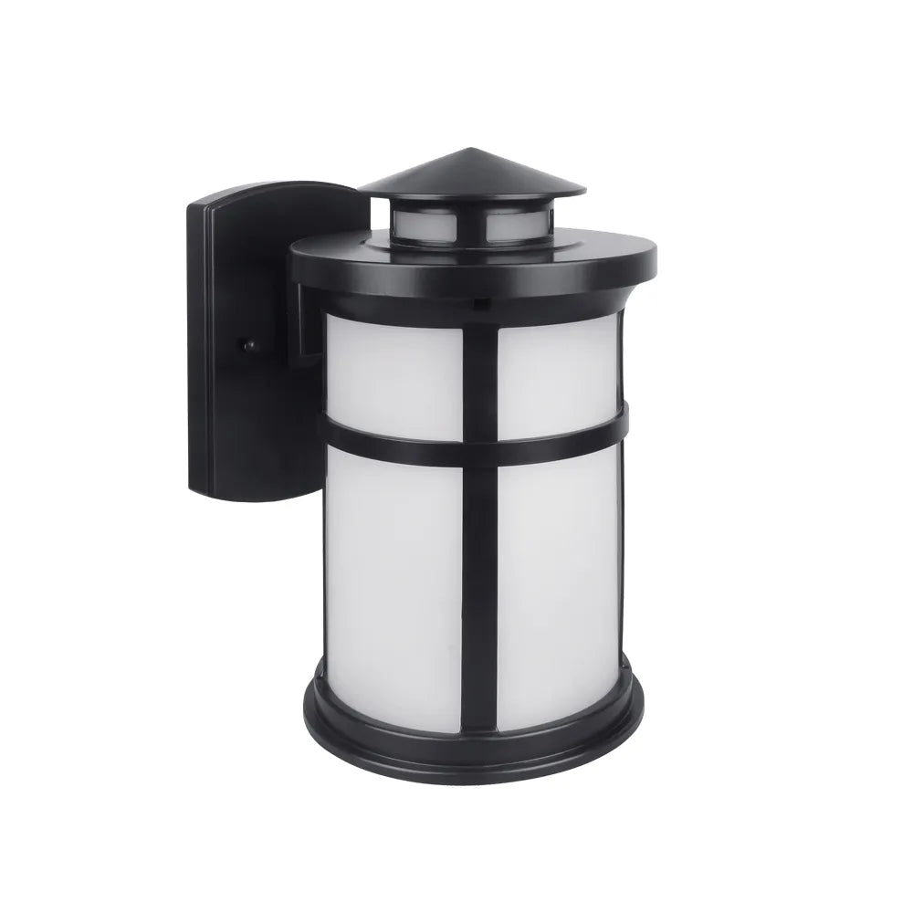 Euri Lighting Residential LED 11.5-Watts 4000K Wet Rated Non-Dimmable Bronze Finish With Frosted Glass Lens Outdoor Wall Lantern