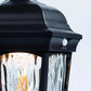 Euri Lighting Decorative Fixture LED Non-Dimmable Motion Sensor Bronze Finish With Water Glass Lens Outdoor Wall Lantern