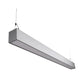 Euri Lighting Commercial 4 Ft. LED 50-Watts 3 Color Selectable Dimmable Linkable Frosted Plastic Lens Silver Housing Dual Architectural Linear Up and Down Light With Emergency Battery Back Up