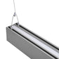 Euri Lighting Commercial 4 Ft. LED 50-Watts 3 Color Selectable Dimmable Linkable Frosted Plastic Lens Silver Housing Dual Architectural Linear Up and Down Light With Emergency Battery Back Up