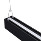 Euri Lighting Commercial 4 Ft. LED 50-Watts 3 Color Selectable Dimmable Linkable Frosted Plastic Lens Black Housing Dual Architectural Linear Up and Down Light With Emergency Battery Back Up
