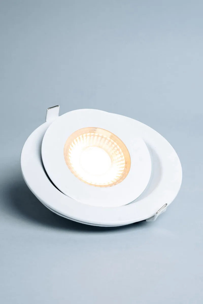 Euri Lighting Commercial 4" LED 65-Watts Equivalent 5 Color Selectable Dimmable Gimbal Downlight With Junction Box
