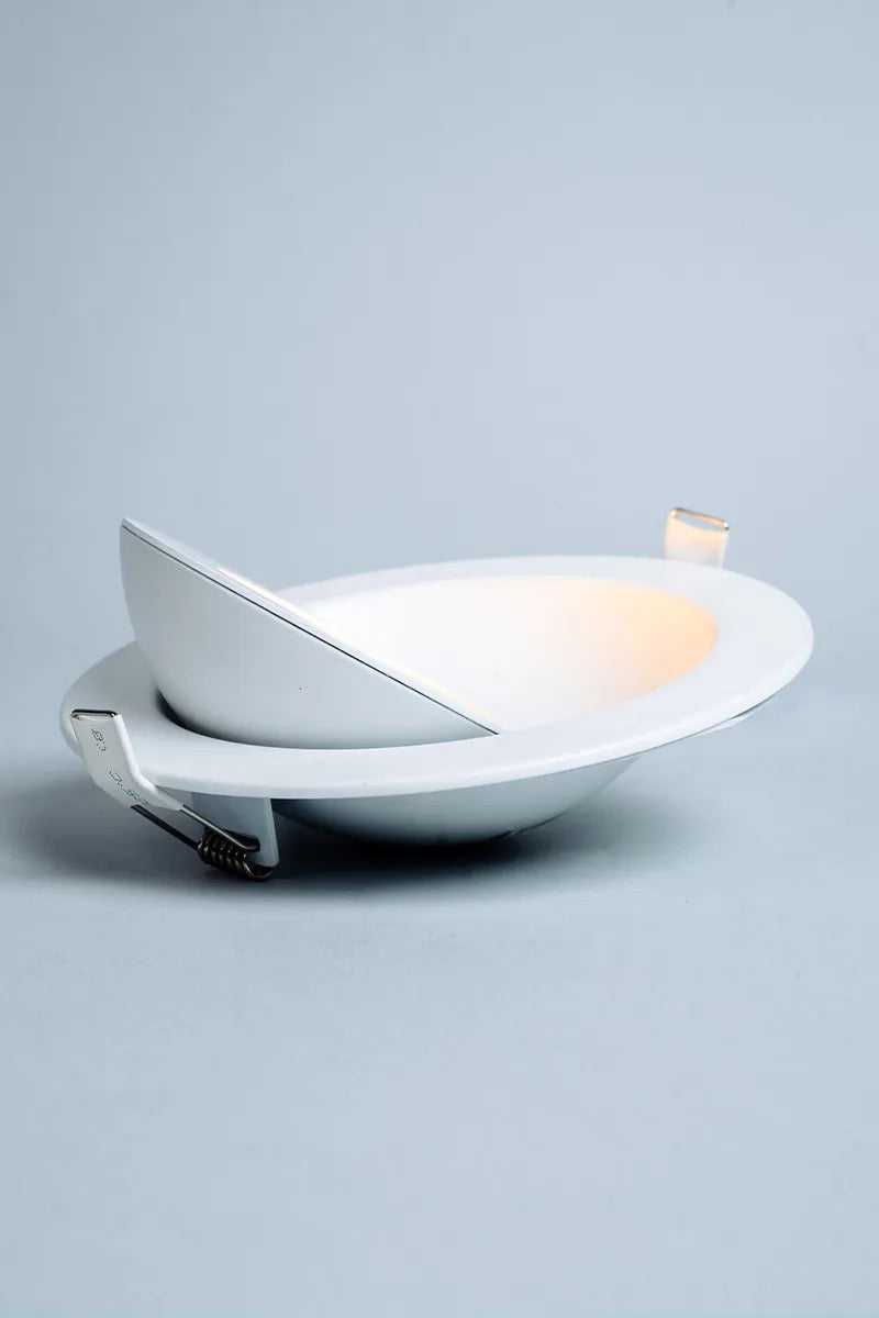 Euri Lighting Commercial 4" LED 65-Watts Equivalent 5 Color Selectable Dimmable Gimbal Downlight With Junction Box