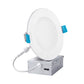 Euri Lighting Commercial 4" 60-Watt Equivalent 5 Color Selectable Dimmable Slim Recessed Downlight With Junction Box
