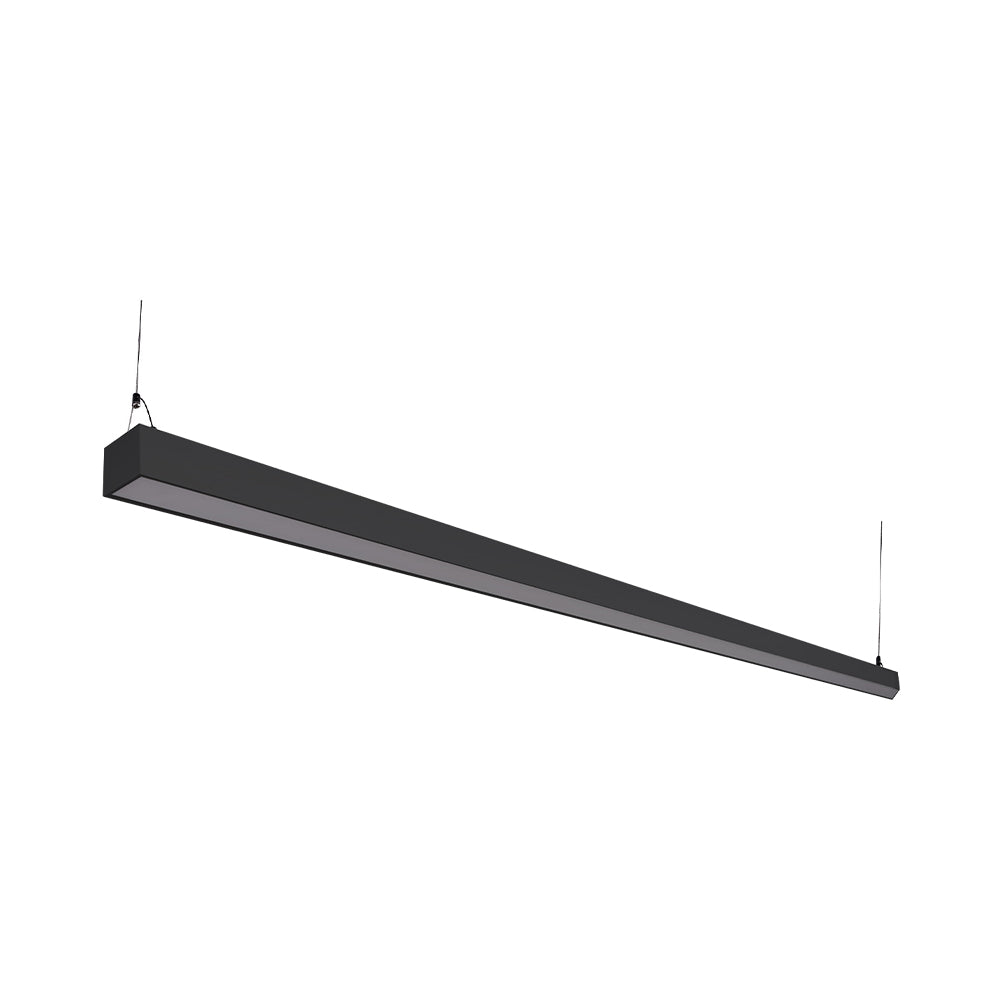 Euri Lighting Commercial 8 Ft. LED 100-Watts 3 Color Selectable Dimmable Linkable Frosted Plastic Lens Black Housing Dual Architectural Linear Up and Down Light