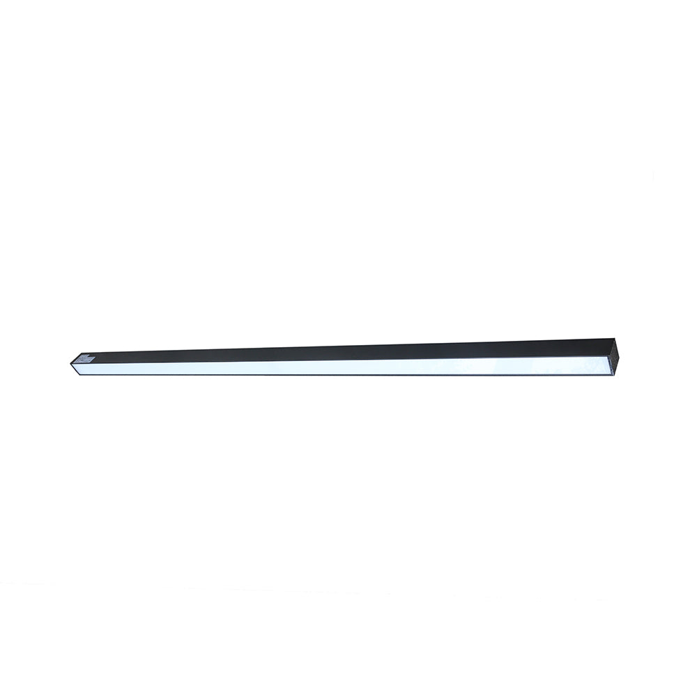 Euri Lighting Commercial 8 Ft. LED 100-Watts 3 Color Selectable Dimmable Linkable Frosted Plastic Lens Black Housing Dual Architectural Linear Up and Down Light